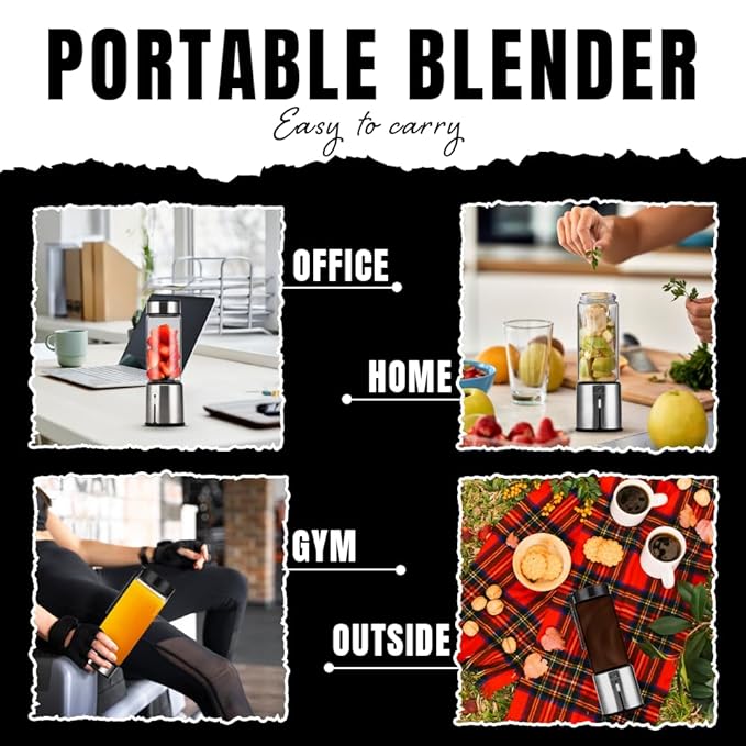 Portable USB Rechargeable Mini Juicer Blender,Electric Juicer Bottle For Smoothies and Juices, Mixer Juicer that Crushes Ice,